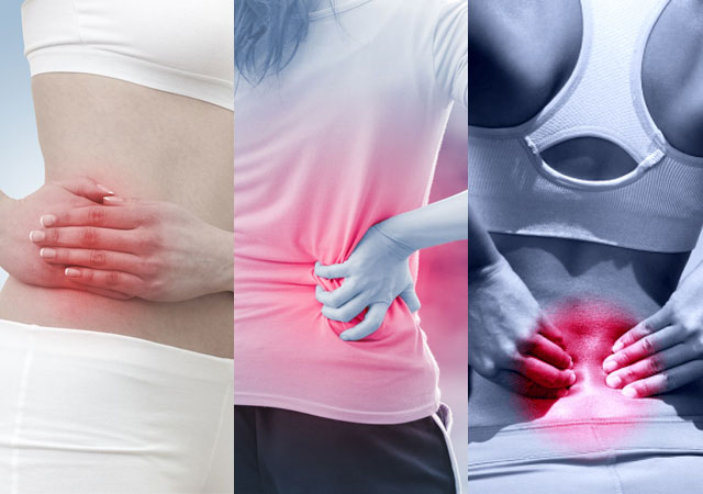 肾结石位于输尿管部位时导致侧腹，侧面或背部疼痛